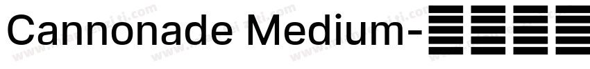 Cannonade Medium字体转换